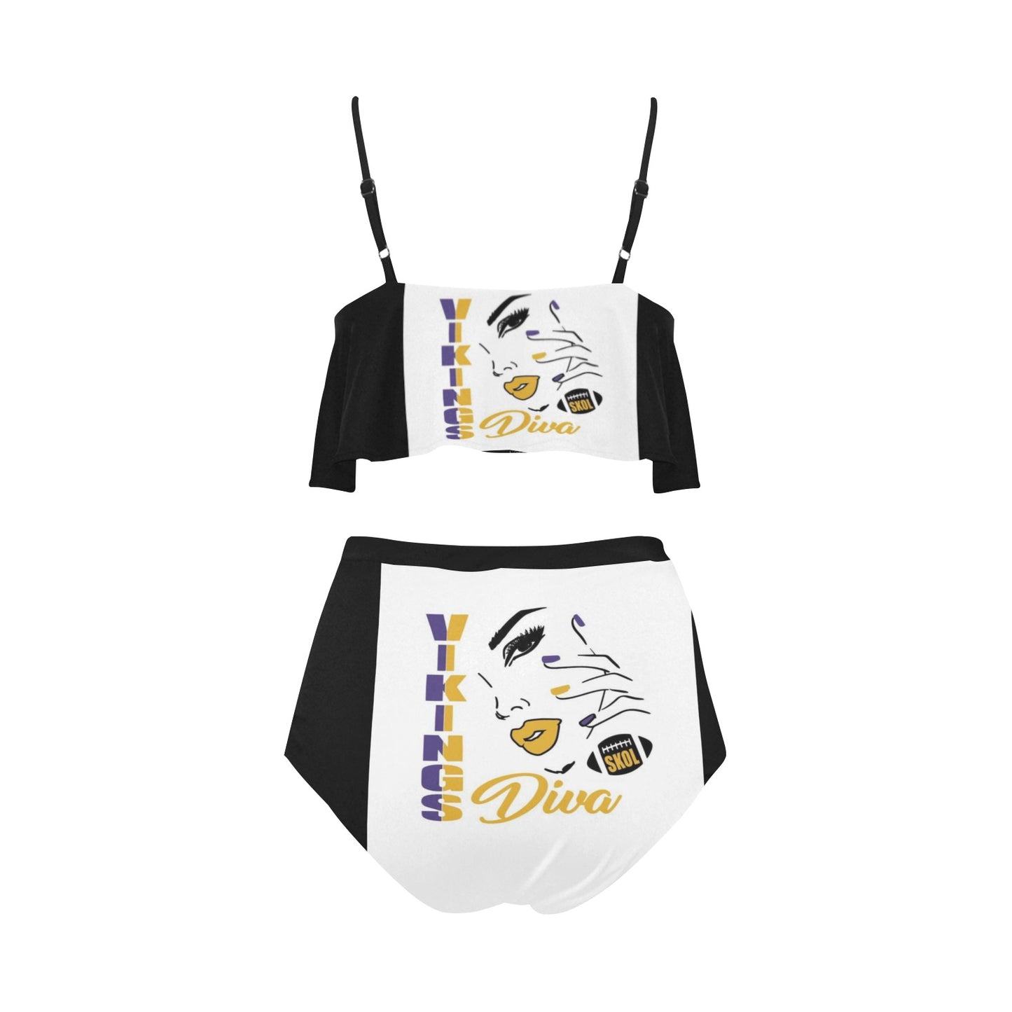 4 High Waisted Ruffle Bikini Set (Model S13)