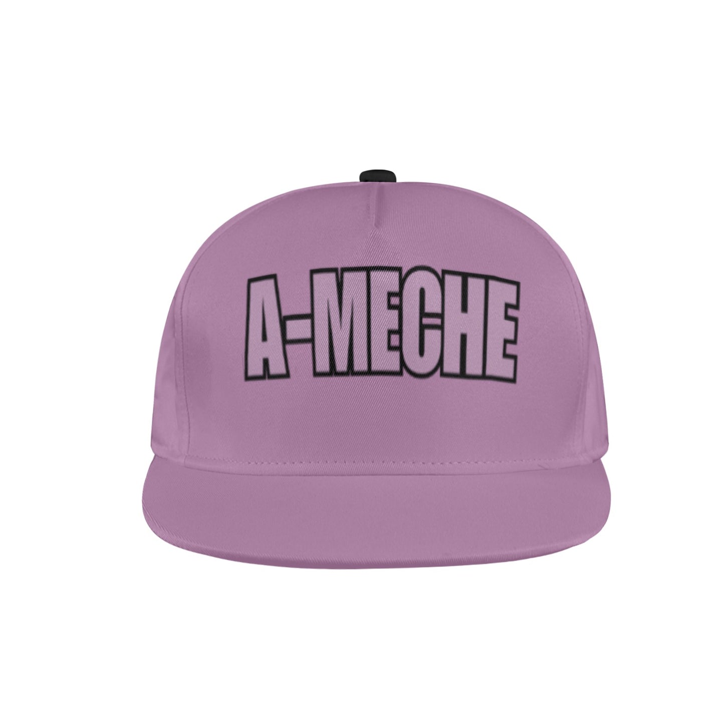 A-Meche All Over Print Snapback Hat/Purple & Black Letters
