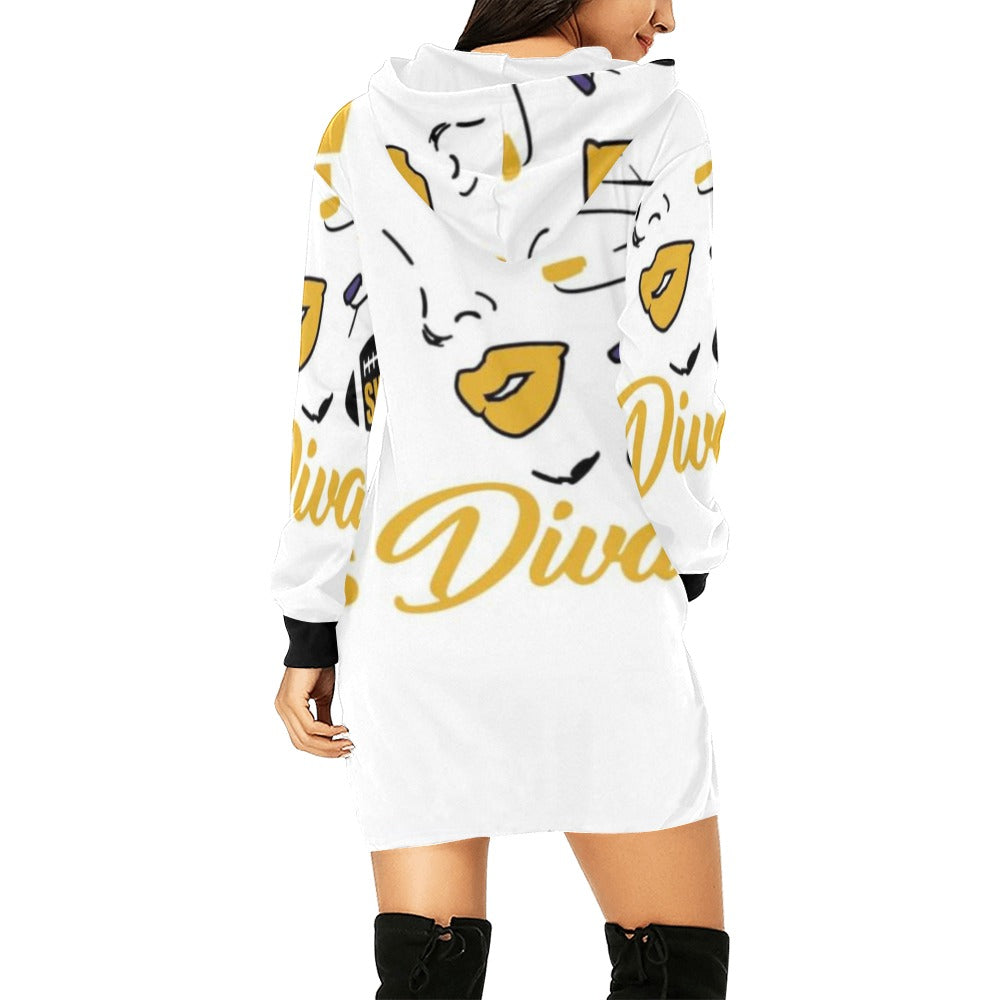 Copy of Copy of Copy of Copy of Joe Peezy Wear LLC (60) All Over Print Hoodie Mini Dress (Model H27)