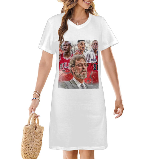 FB_IMG_1760376076650 T-Shirt Dress (Front Print)