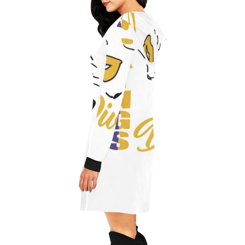 Copy of Copy of Copy of Copy of Joe Peezy Wear LLC (60) All Over Print Hoodie Mini Dress (Model H27)