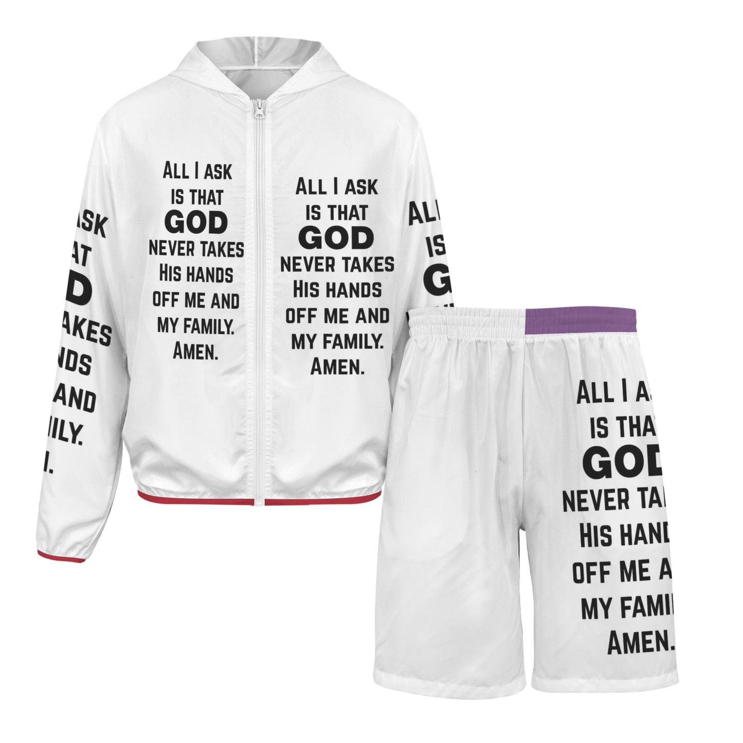 Copy of Copy of Copy of Copy of Joe Peezy Wear LLC (8) Men's Lightweight Sun Hoodie & Shorts Set