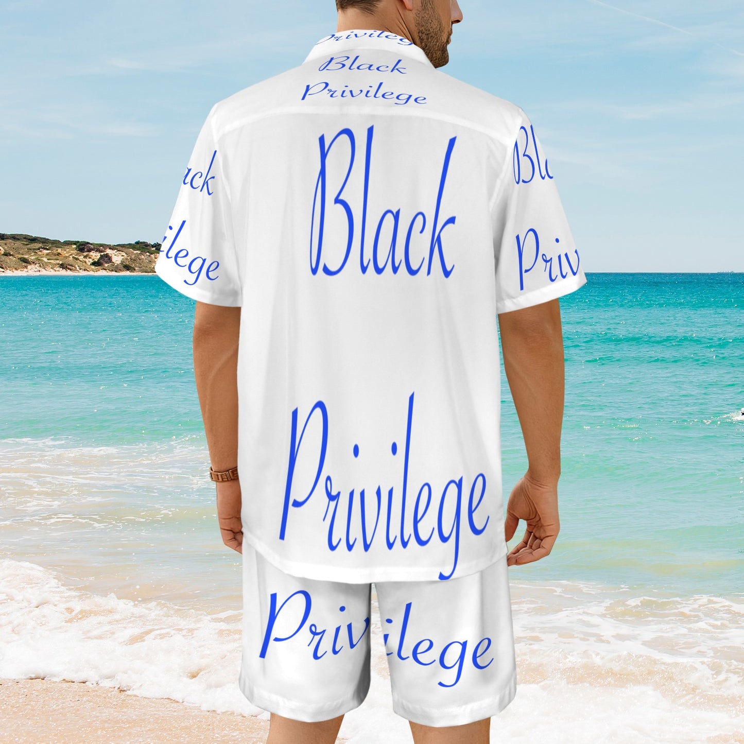 m gray white Men's Shirt and Shorts Outfit