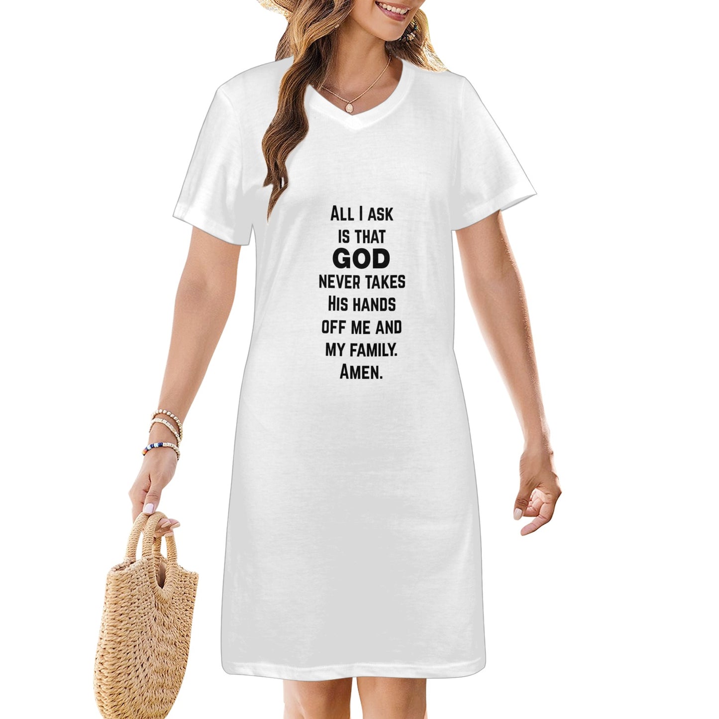 FB_IMG_1769287904244 T-Shirt Dress (Front Print)
