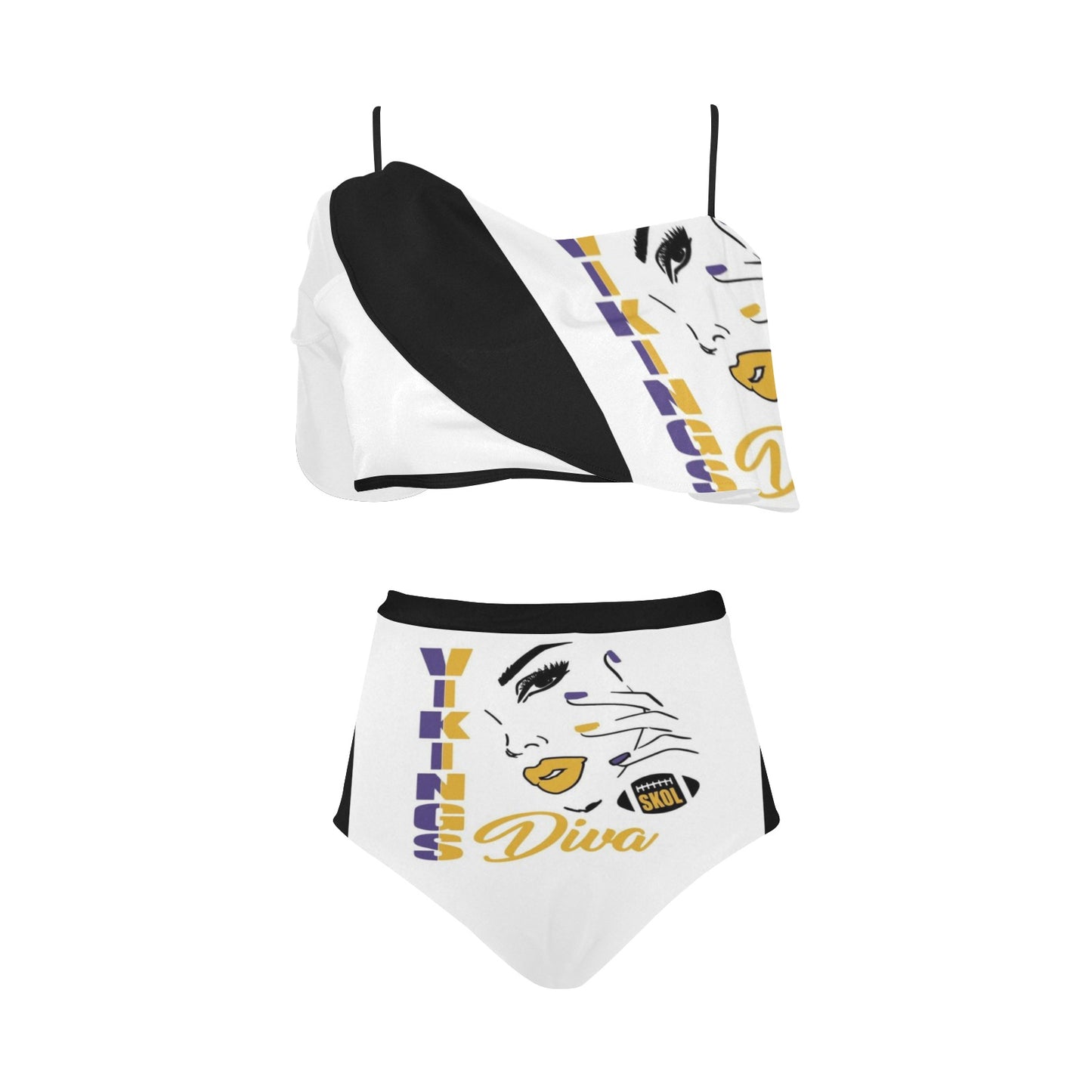 4 High Waisted Ruffle Bikini Set (Model S13)