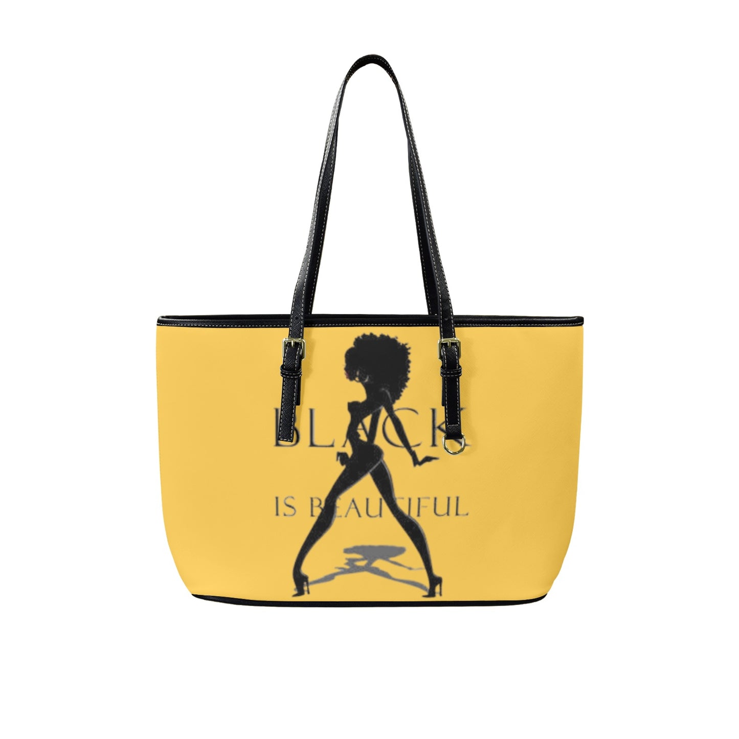 redid tote bag gold Leather Tote Bag-Large (Front&Back Printing) (1651)