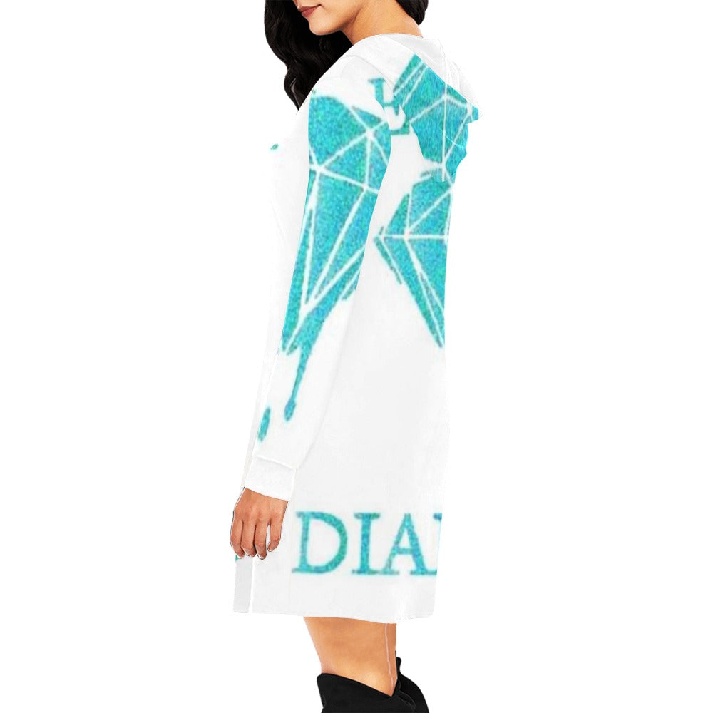 Copy of Copy of Copy of Copy of Joe Peezy Wear LLC (60) All Over Print Hoodie Mini Dress (Model H27)