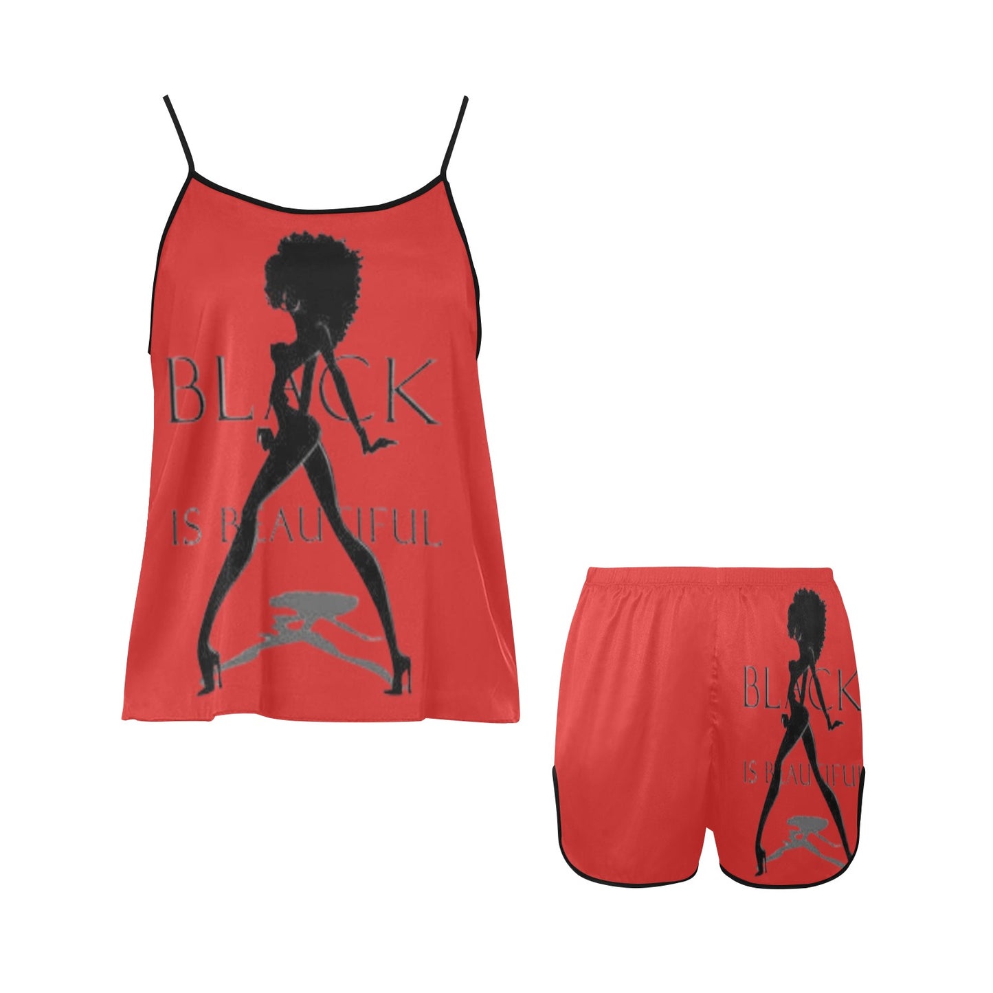 Copy of Copy of Copy of Joe Peezy Wear LLC (60 x 40 in) (4320 x 2880 px) Women's Spaghetti Strap Short Pajama Set