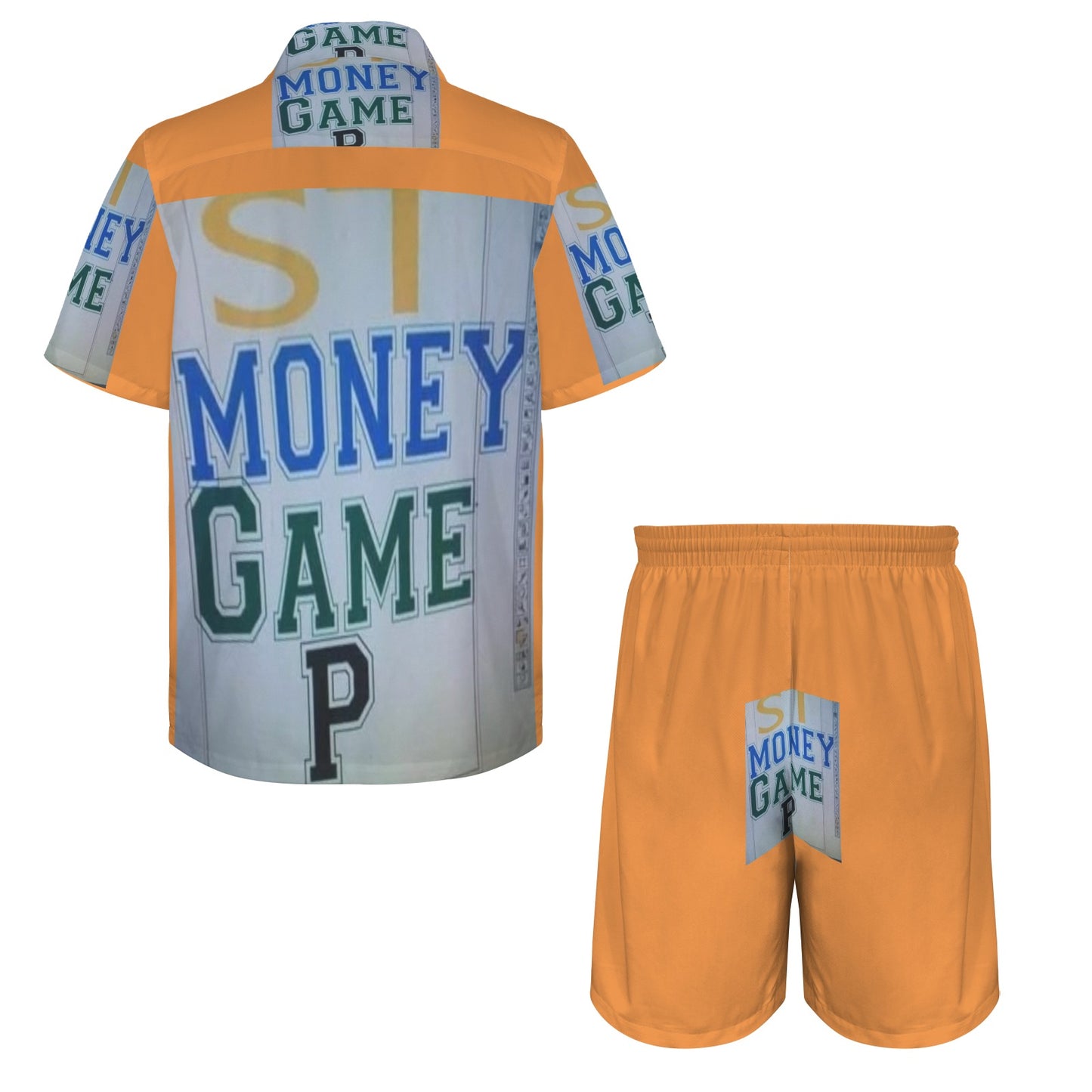 m gray white Men's Shirt and Shorts Outfit
