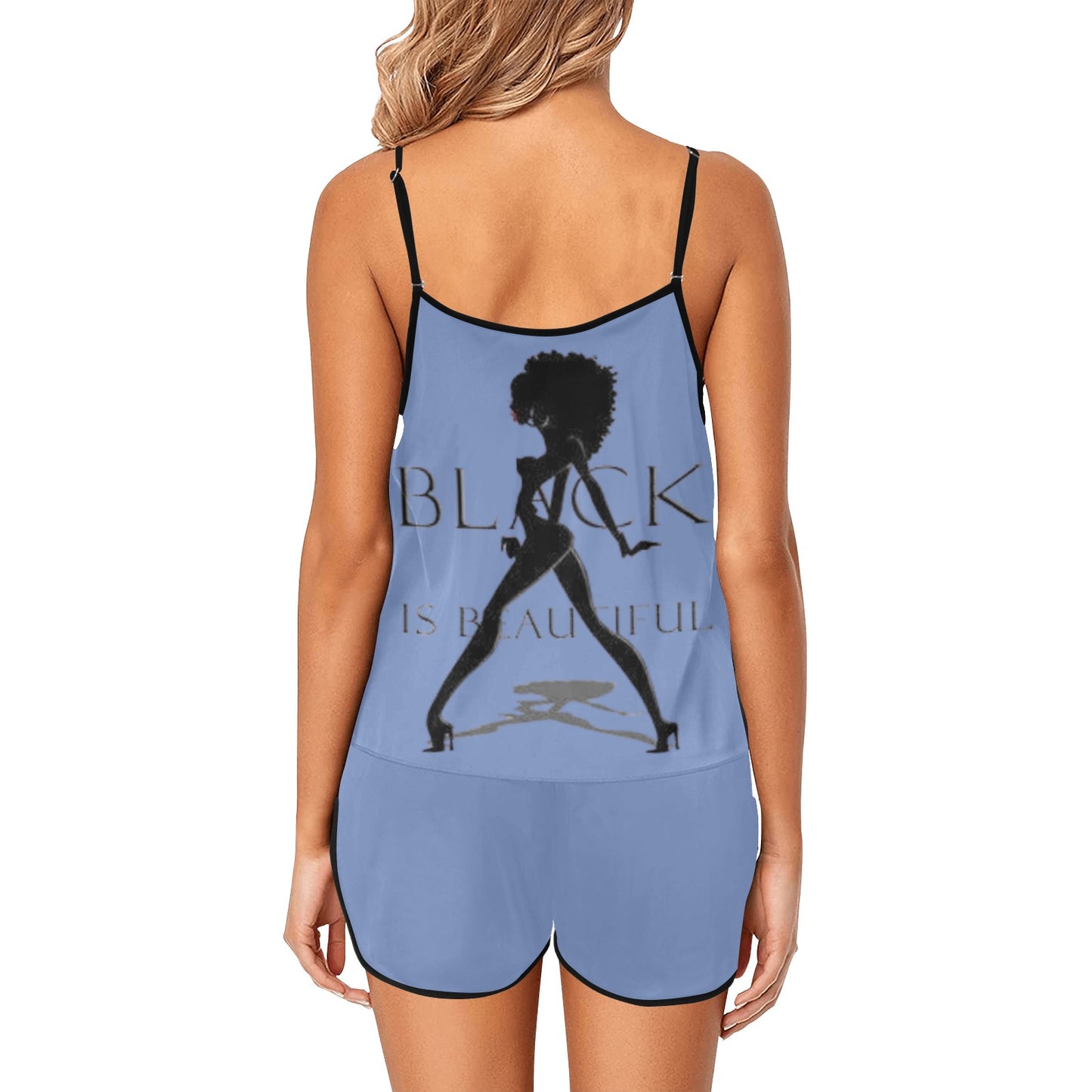 Copy of Copy of Copy of Joe Peezy Wear LLC (60 x 40 in) (4320 x 2880 px) Women's Spaghetti Strap Short Pajama Set