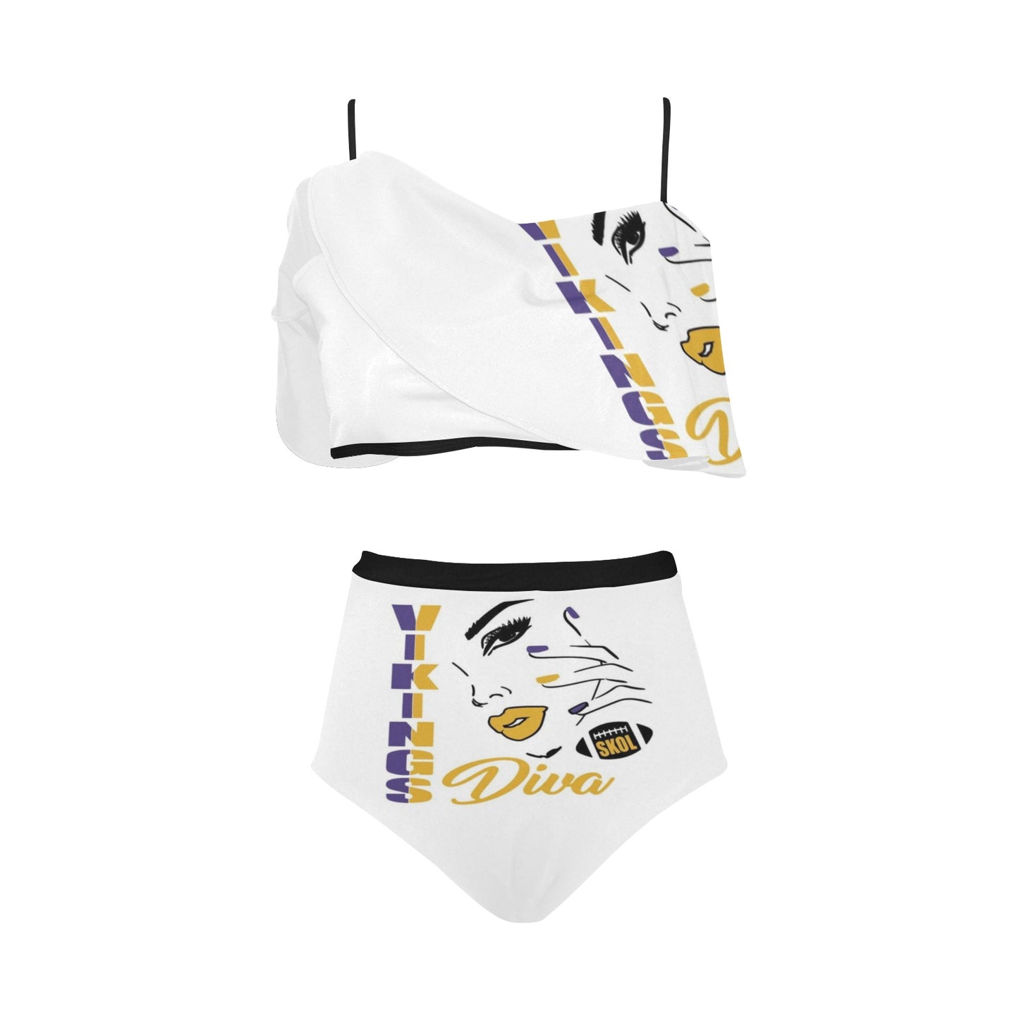 4 High Waisted Ruffle Bikini Set (Model S13)