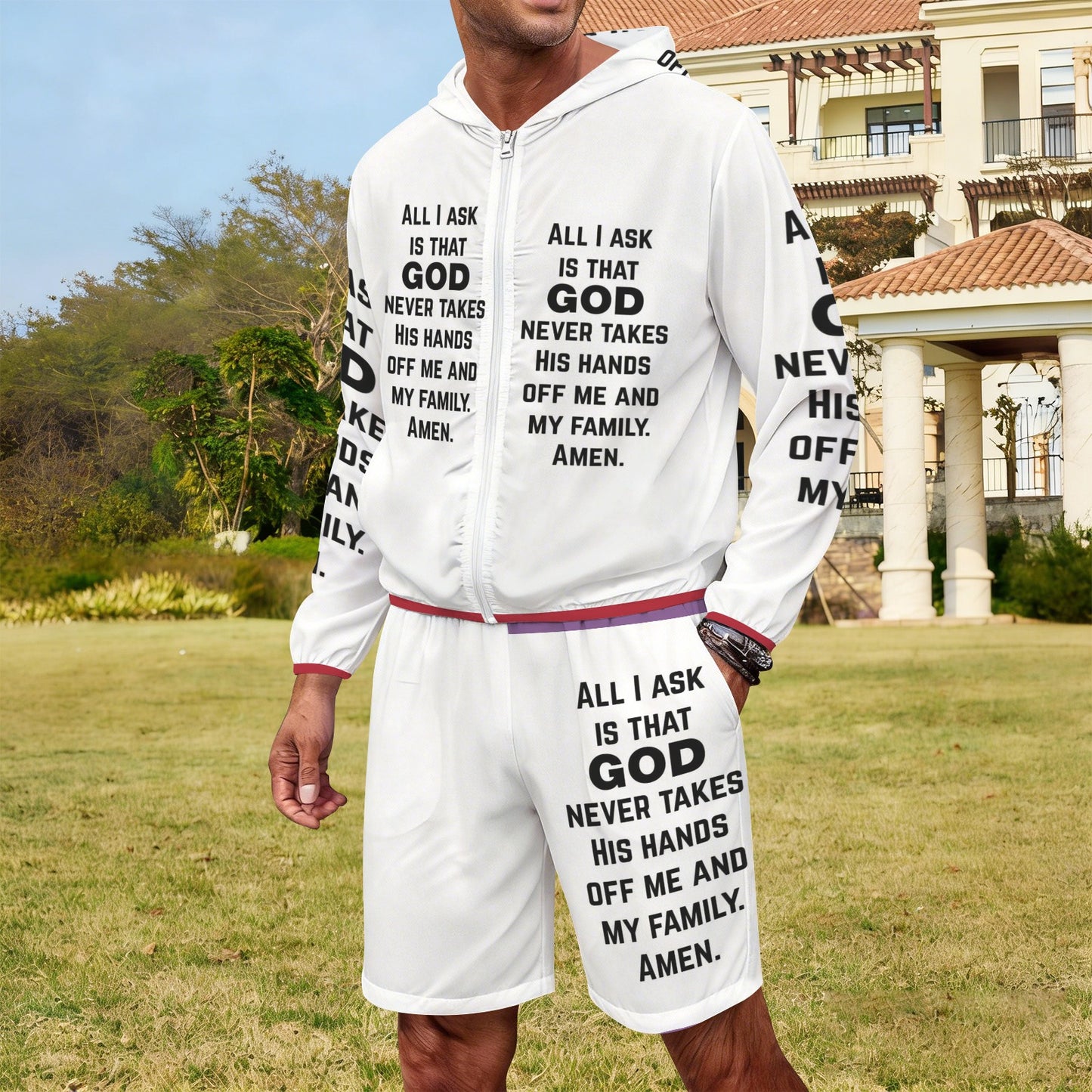 Copy of Copy of Copy of Copy of Joe Peezy Wear LLC (8) Men's Lightweight Sun Hoodie & Shorts Set