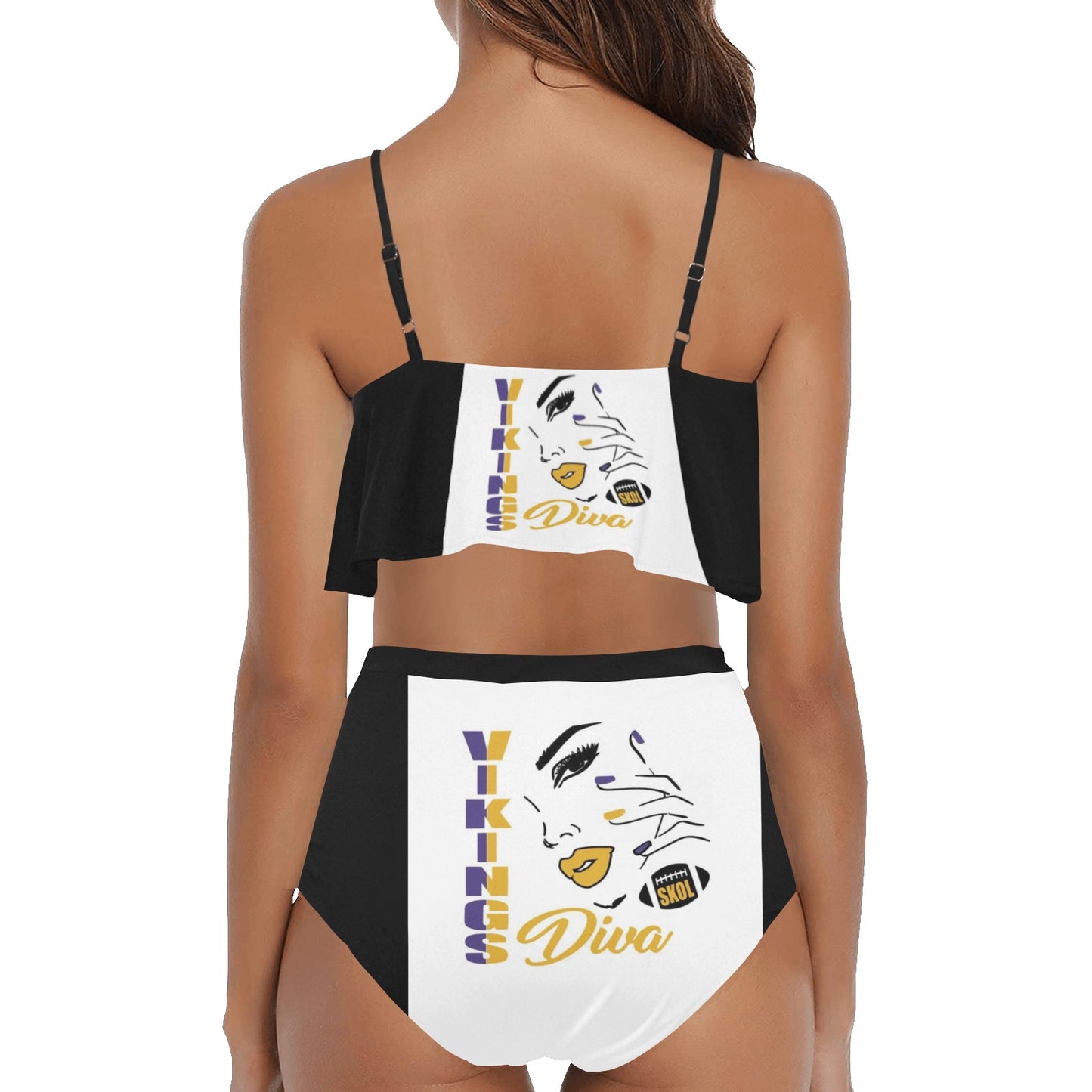 4 High Waisted Ruffle Bikini Set (Model S13)