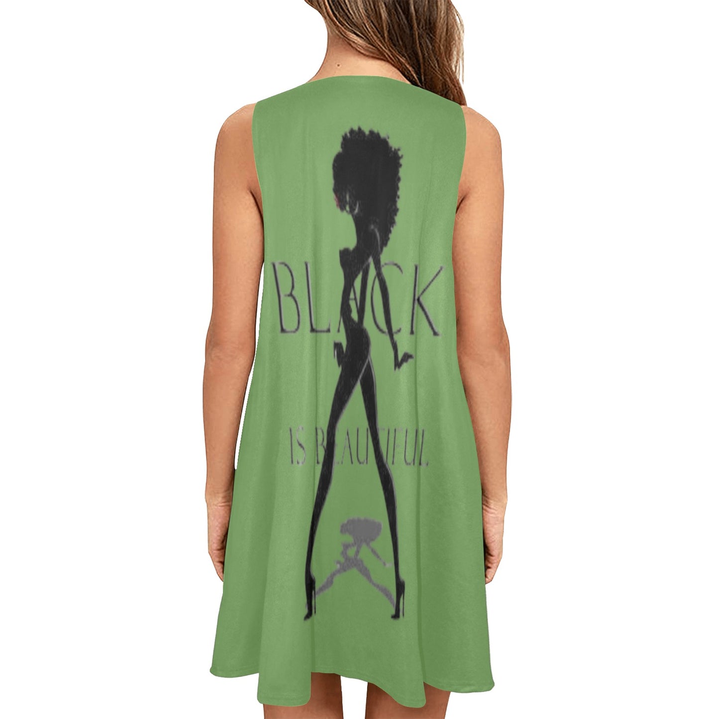 Copy of Copy of Copy of Joe Peezy Wear LLC (60 x 40 in) (4320 x 2880 px) Sleeveless A-Line Pocket Dress (Model D57)