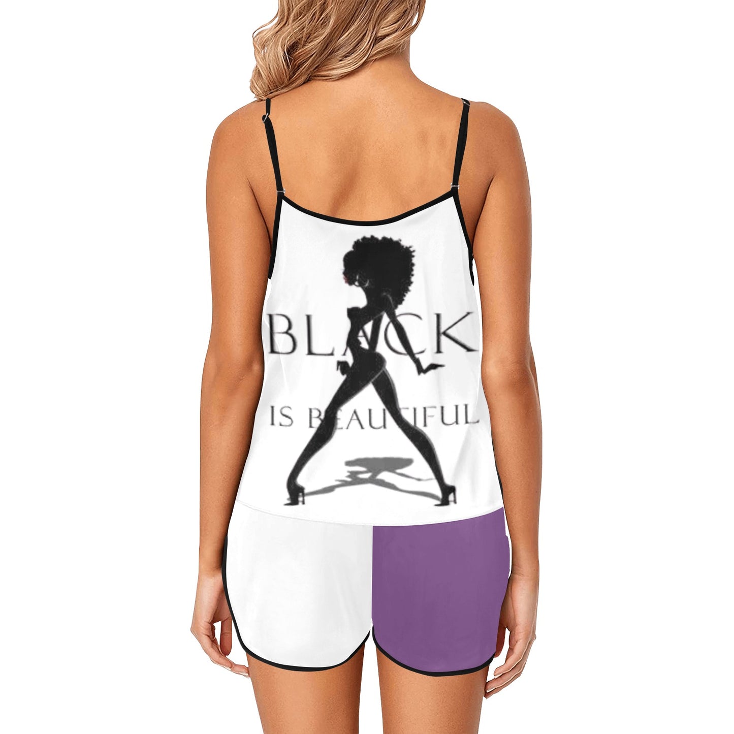 Copy of Copy of Copy of Joe Peezy Wear LLC (60 x 40 in) (4320 x 2880 px) Women's Spaghetti Strap Short Pajama Set
