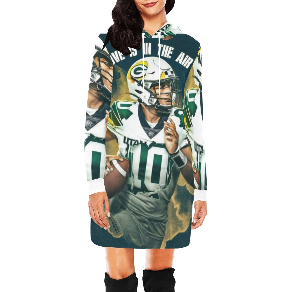 Copy of Copy of Copy of Copy of Joe Peezy Wear LLC (60) All Over Print Hoodie Mini Dress (Model H27)