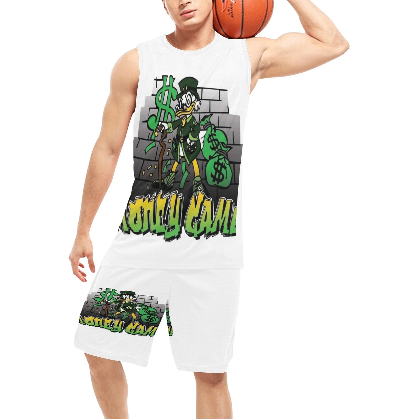 Green Modern Fundraising Instagram Post (4) Basketball Uniform with Pocket