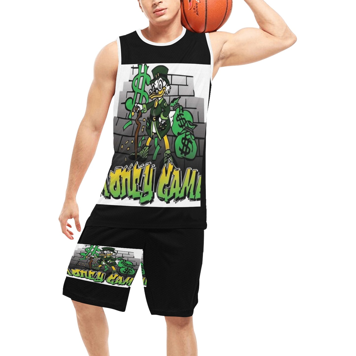 Green Modern Fundraising Instagram Post (4) Basketball Uniform with Pocket