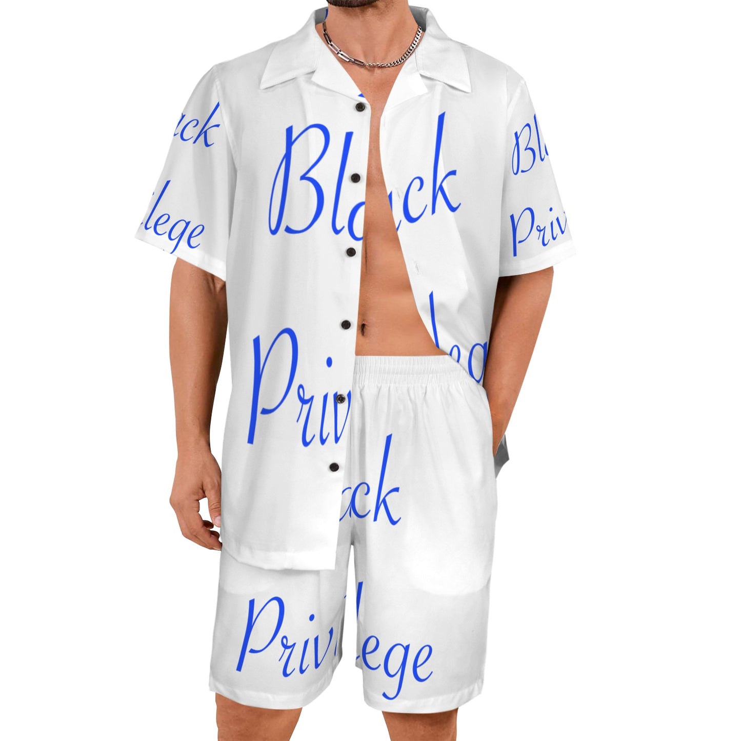 m gray white Men's Shirt and Shorts Outfit