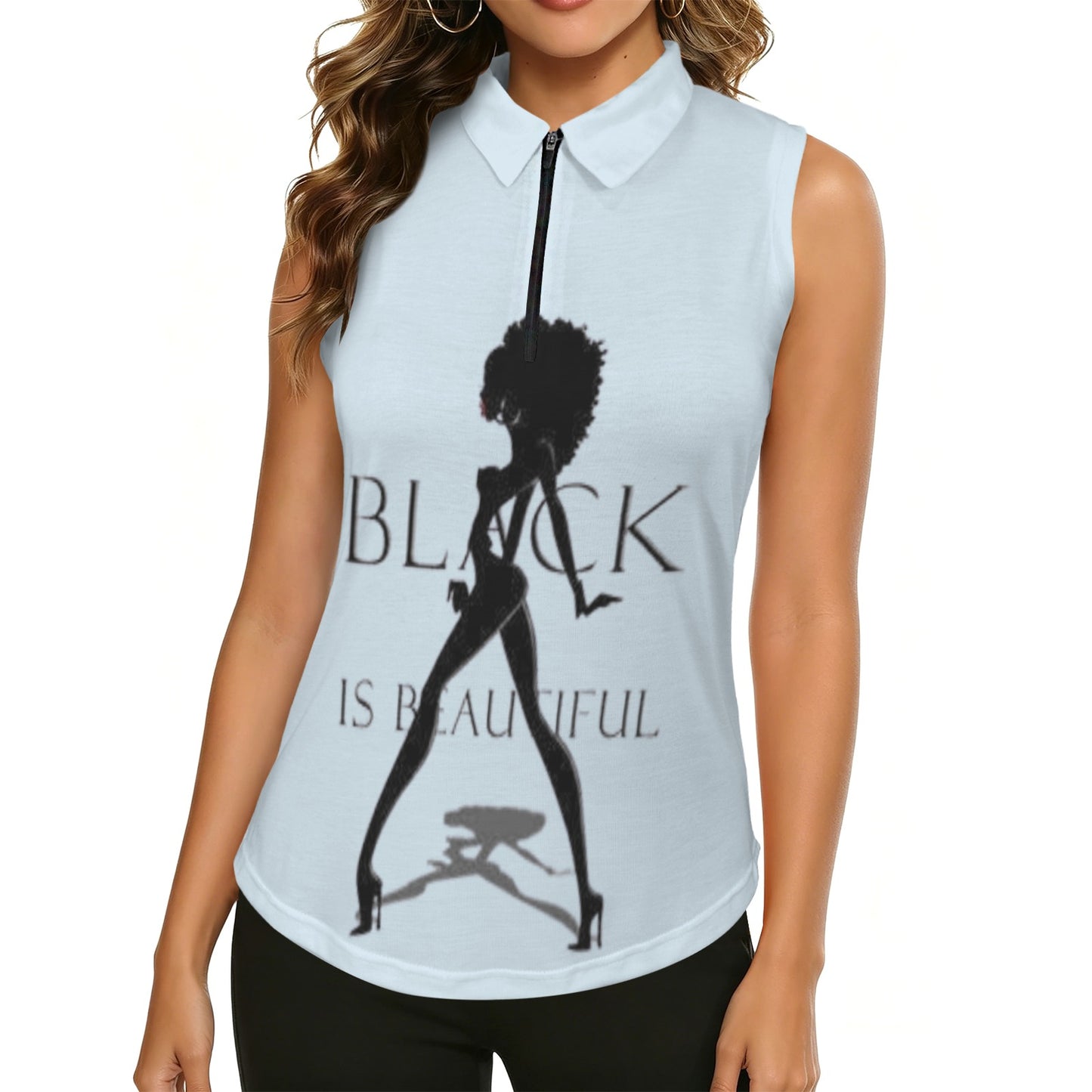 Copy of Copy of Copy of Joe Peezy Wear LLC (60 x 40 in) (4320 x 2880 px) Women's Sleeveless Polo Shirt (Model T90)