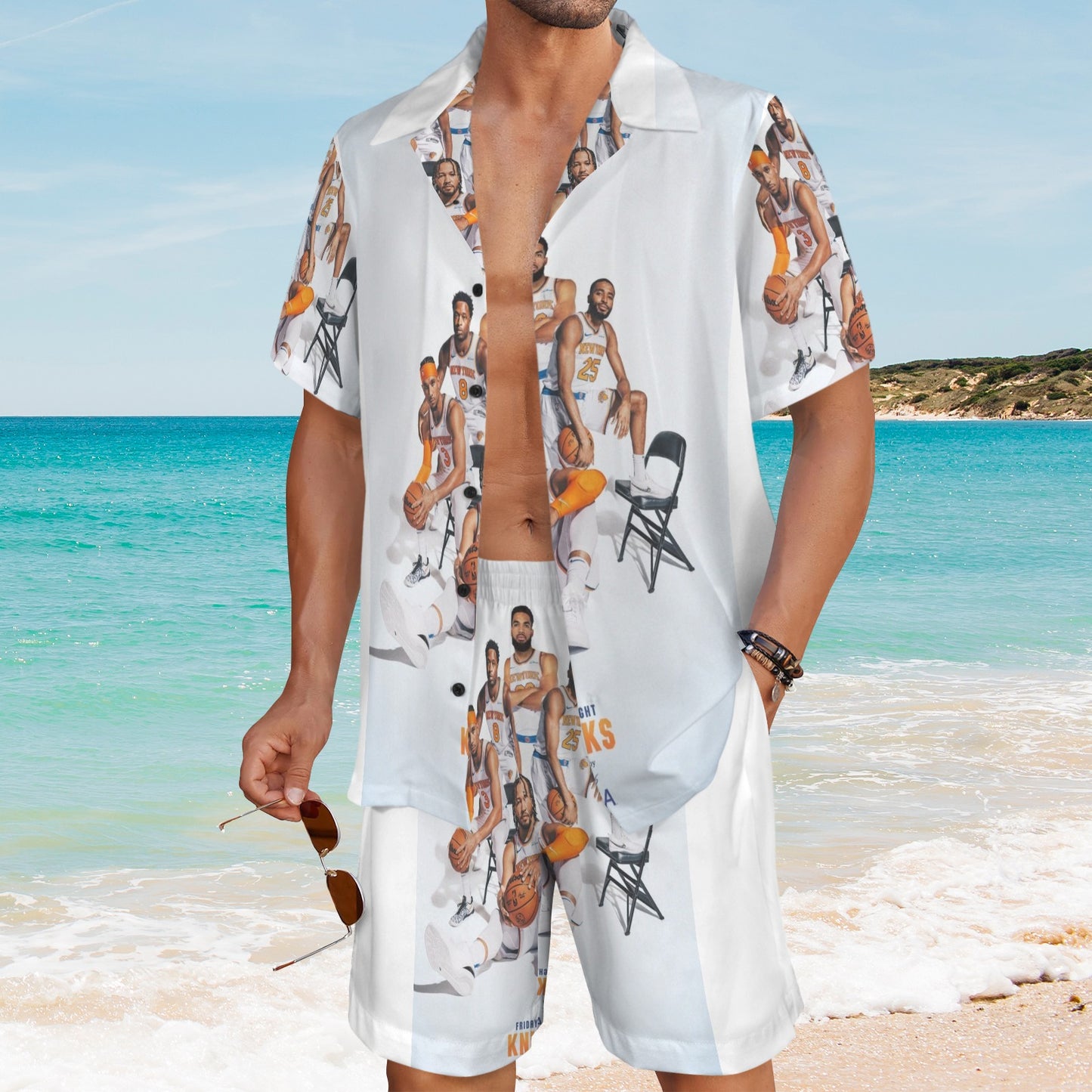 m gray white Men's Shirt and Shorts Outfit