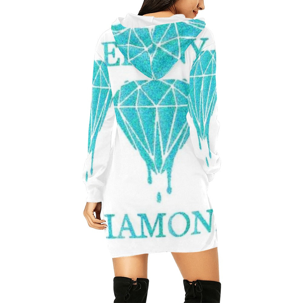 Copy of Copy of Copy of Copy of Joe Peezy Wear LLC (60) All Over Print Hoodie Mini Dress (Model H27)