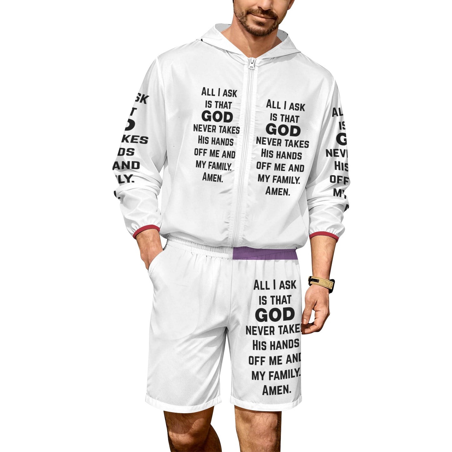 Copy of Copy of Copy of Copy of Joe Peezy Wear LLC (8) Men's Lightweight Sun Hoodie & Shorts Set