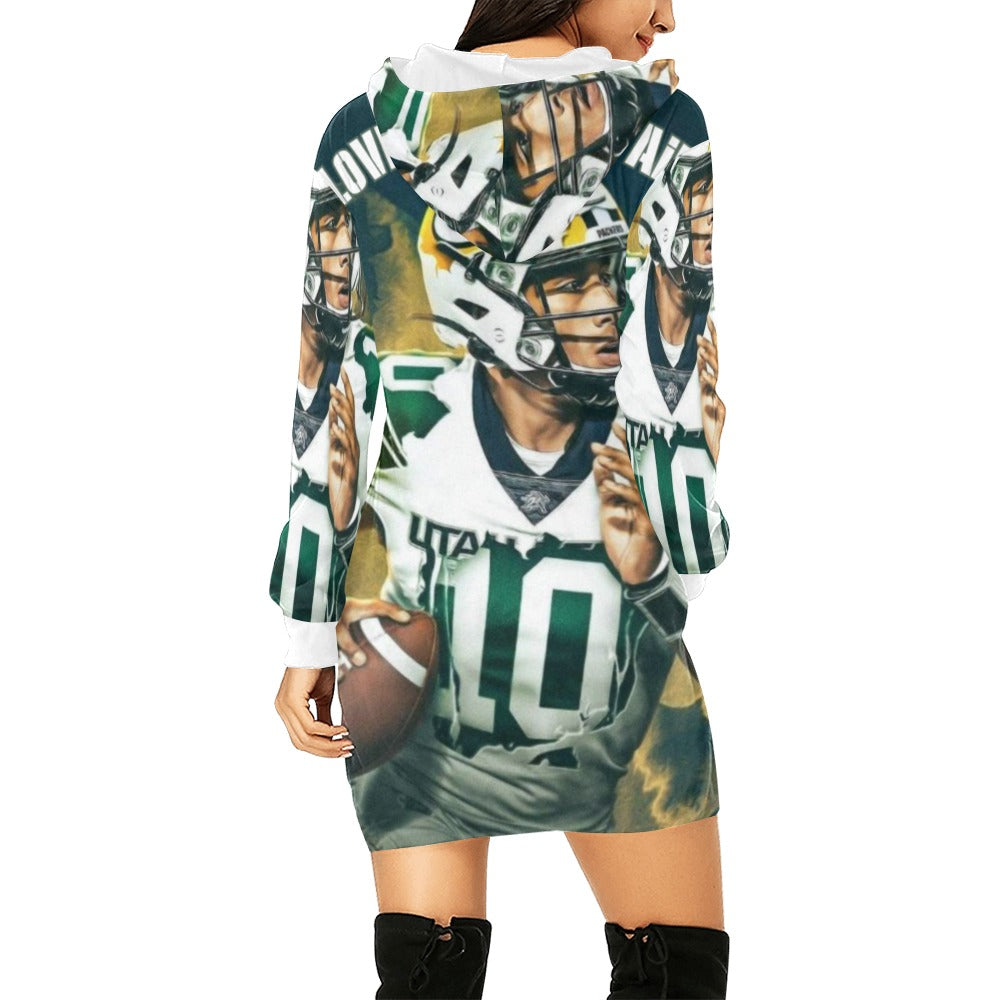 Copy of Copy of Copy of Copy of Joe Peezy Wear LLC (60) All Over Print Hoodie Mini Dress (Model H27)