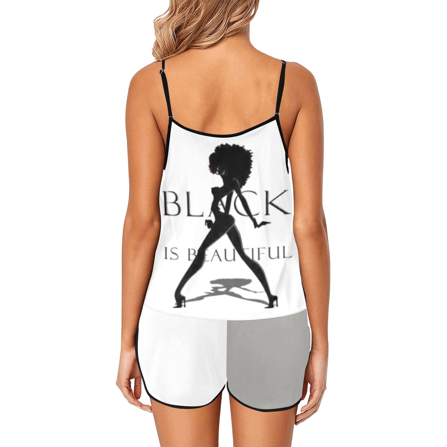 Copy of Copy of Copy of Joe Peezy Wear LLC (60 x 40 in) (4320 x 2880 px) Women's Spaghetti Strap Short Pajama Set