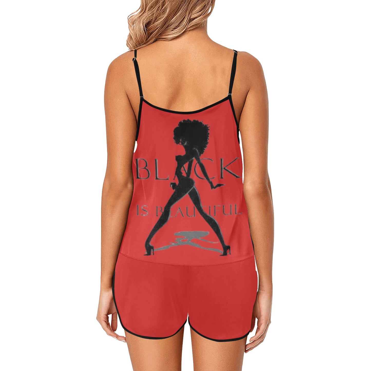Copy of Copy of Copy of Joe Peezy Wear LLC (60 x 40 in) (4320 x 2880 px) Women's Spaghetti Strap Short Pajama Set