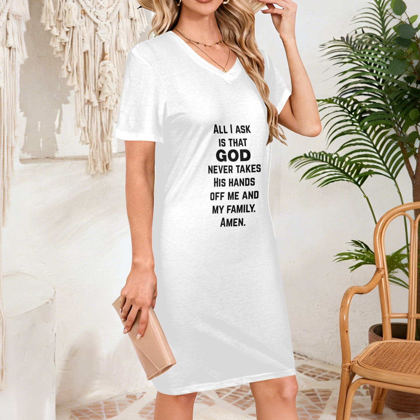 FB_IMG_1769287904244 T-Shirt Dress (Front Print)