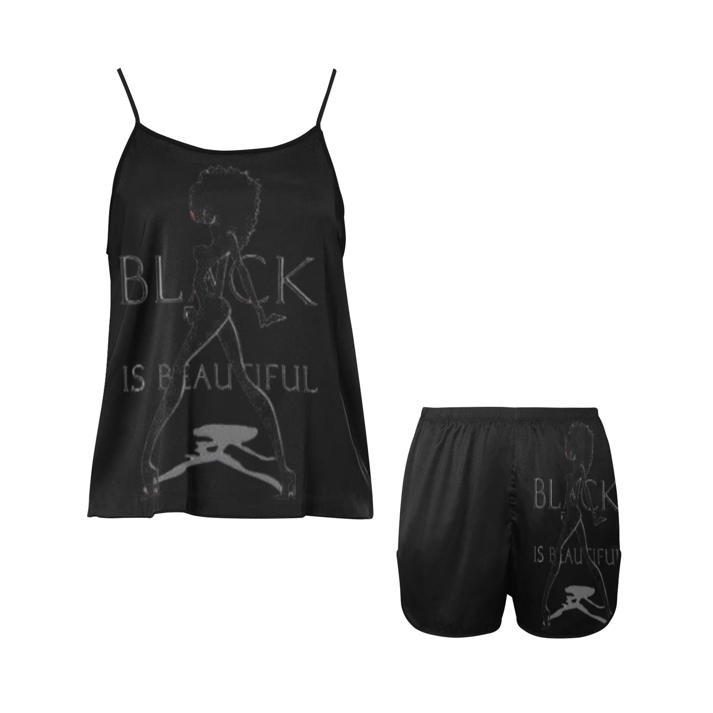 Copy of Copy of Copy of Joe Peezy Wear LLC (60 x 40 in) (4320 x 2880 px) Women's Spaghetti Strap Short Pajama Set