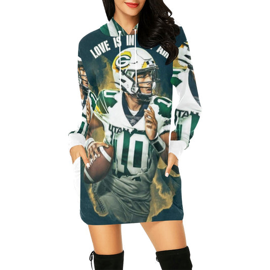 Copy of Copy of Copy of Copy of Joe Peezy Wear LLC (60) All Over Print Hoodie Mini Dress (Model H27)
