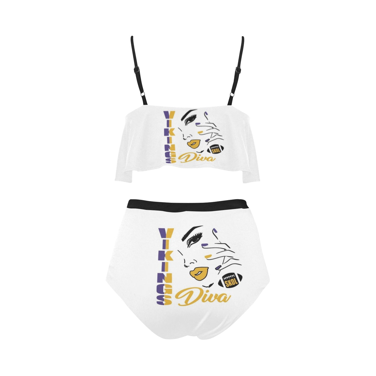 4 High Waisted Ruffle Bikini Set (Model S13)