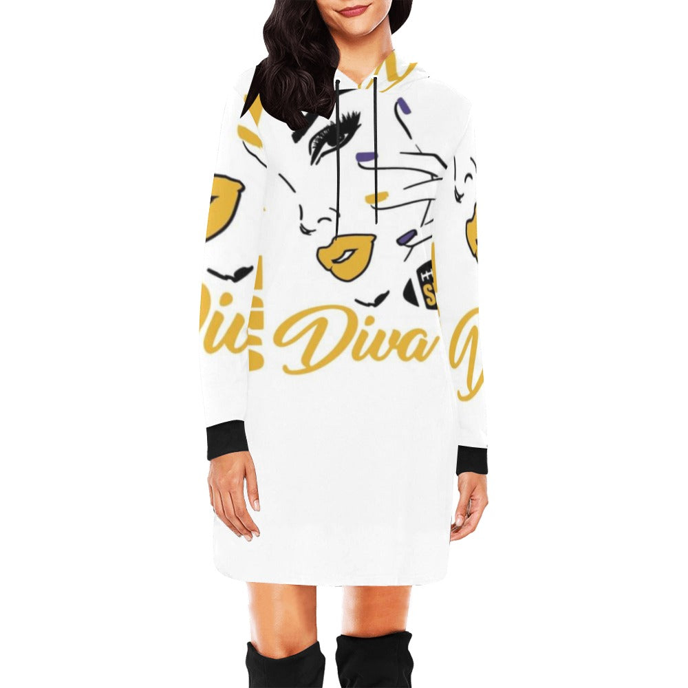 Copy of Copy of Copy of Copy of Joe Peezy Wear LLC (60) All Over Print Hoodie Mini Dress (Model H27)