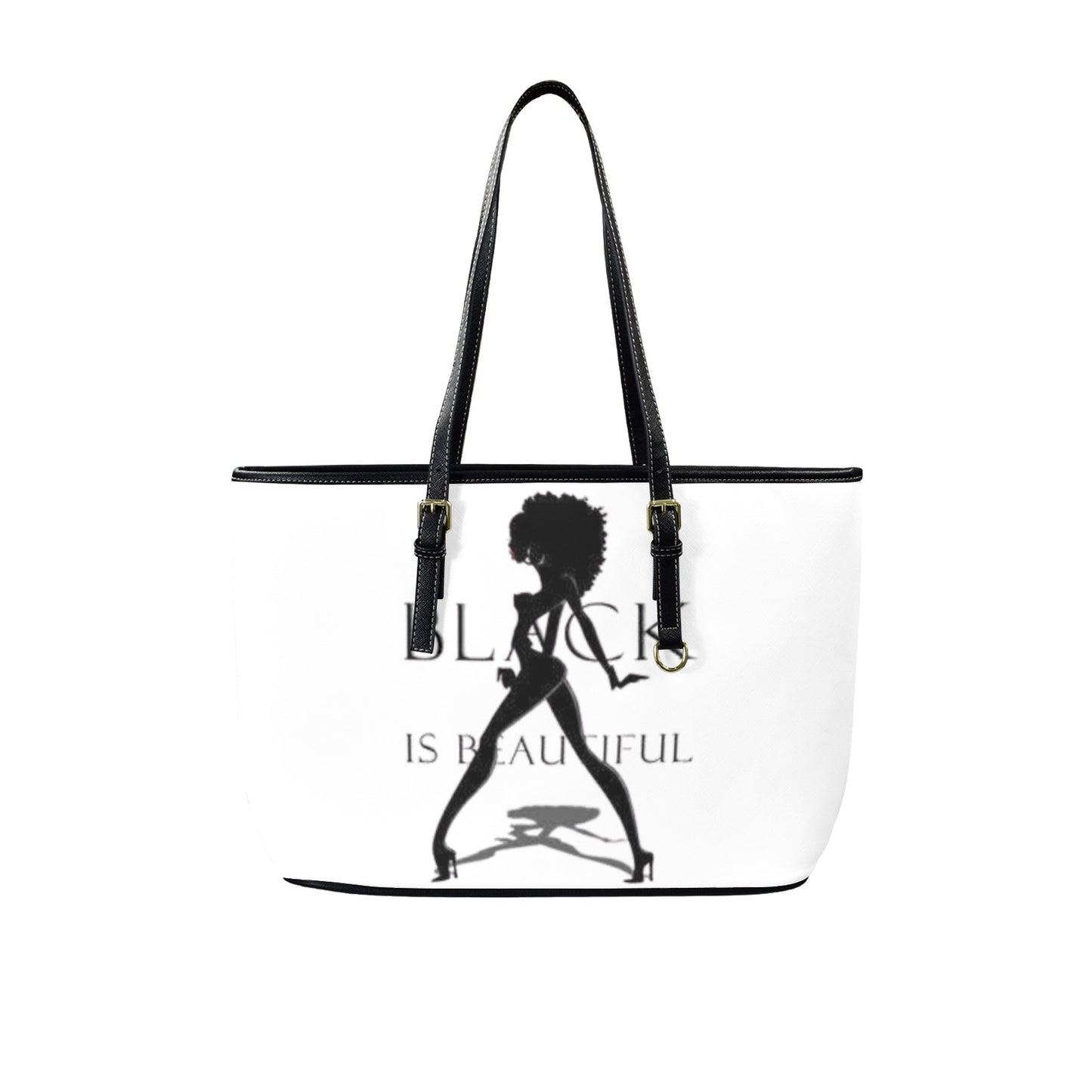 redid tote bag red Leather Tote Bag-Large (Front&Back Printing) (1651)