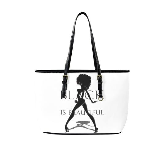 redid tote bag red Leather Tote Bag-Large (Front&Back Printing) (1651)