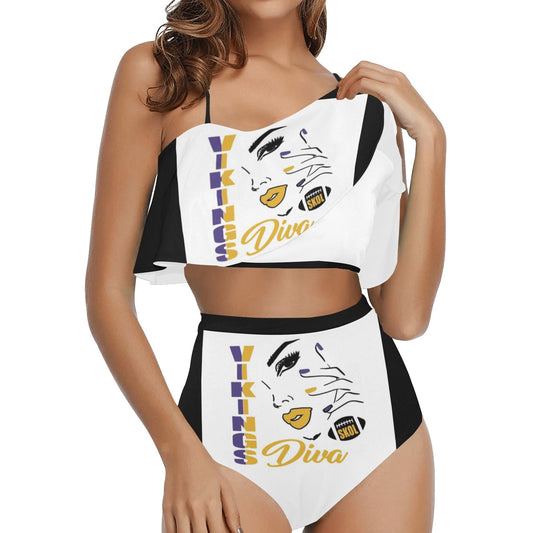 4 High Waisted Ruffle Bikini Set (Model S13)